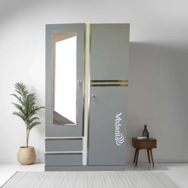 2-Door Premium Steel Almirah with Mirror – Model 4204