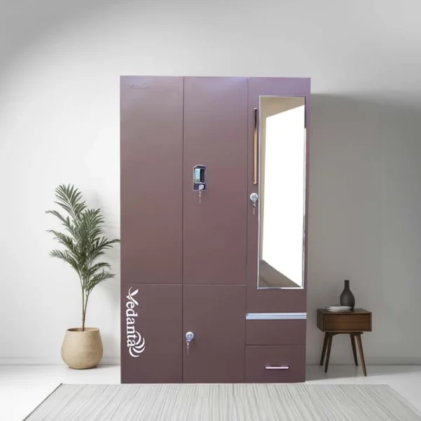 3-Door Premium Steel Almirah – Model 4855